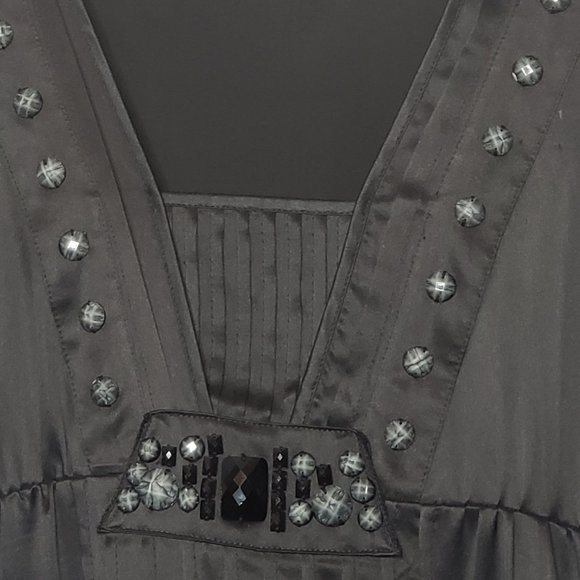 Ted Baker Black Embellished Silk Dress - Picture 9 of 16